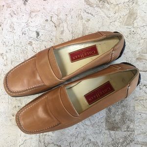 Tan Leather Penny Loafer Nike Air Italy Square Toe